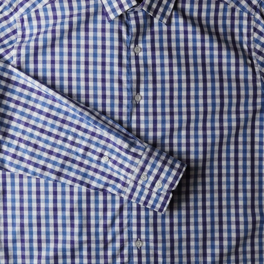 Robert Graham Backstreet LS Blue-Purple Check Shirt (M) OMG! 😎 - Picture 7 of 9